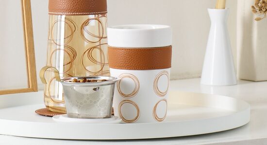 Porcelāna krūze TEAEVE Circular cognac