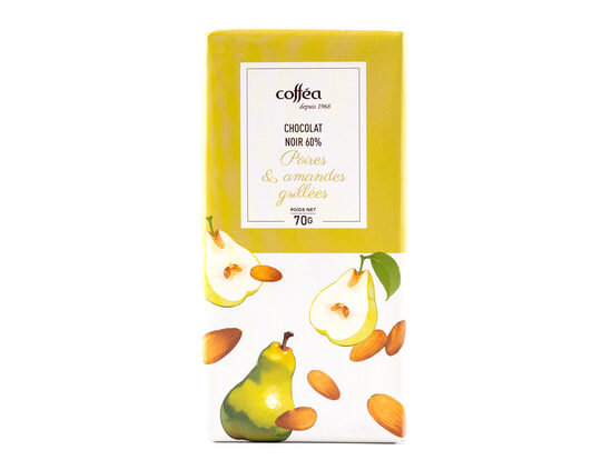 Šokolāde Coffea Poires et amandes grillées 60% 70 g