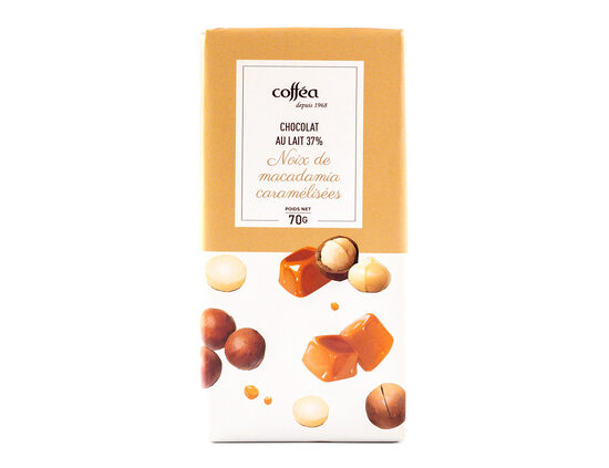 Šokolāde Coffea Noix de macadamia caramélisées 37% 70 g
