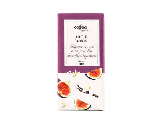 Šokolāde Coffea figues & sel à la vanille de Madagascar 60% 30 g