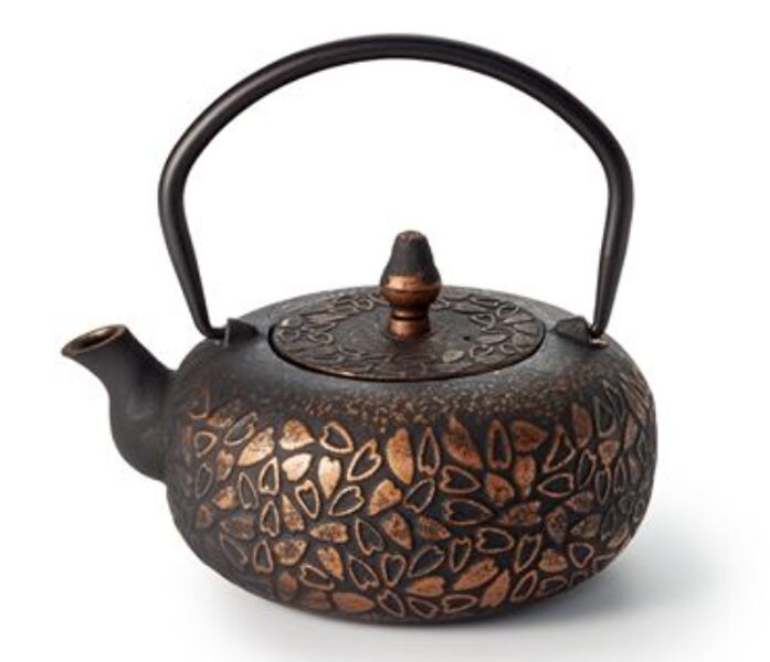 Teapot Ningbo Ironware, black-golden, 400ml