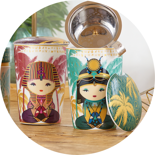 Porcelāna krūze TEAEVE® “Little Egypt” 350ml (rozā)